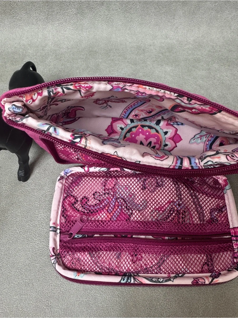 Vera Bradley Hot Pink Quilted Cosmetic Case
